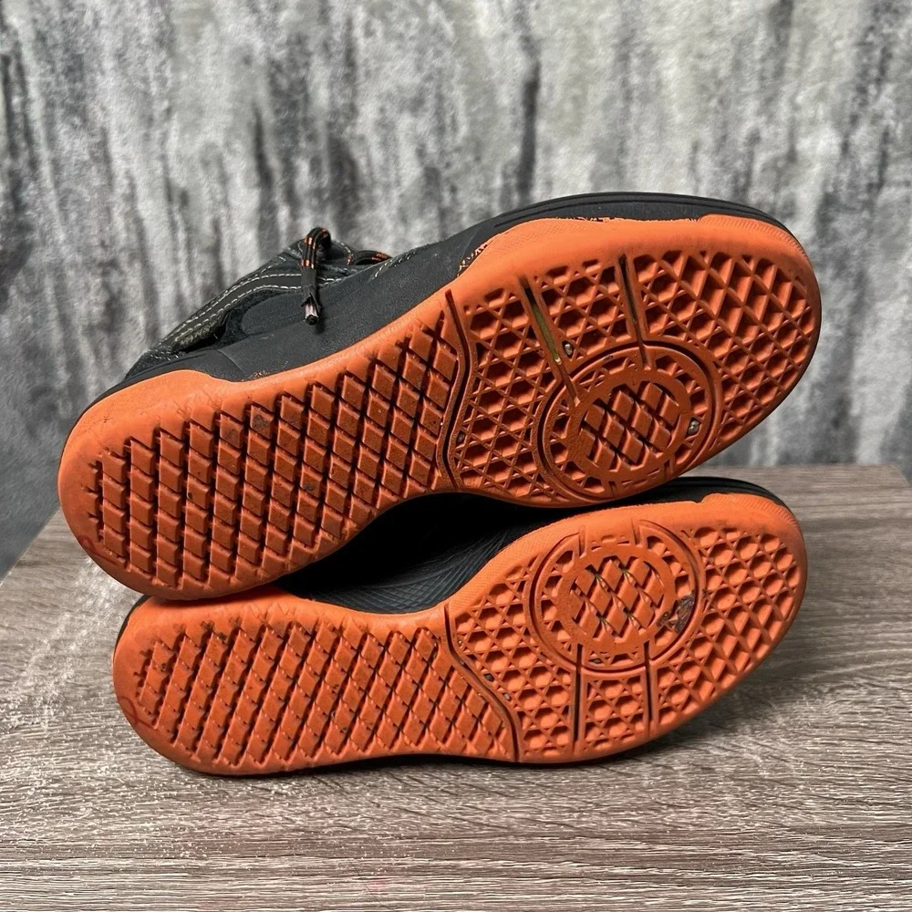 Vans Men's Sz 5 Rowan 2 Spitfire Skate Shoes Lace Up Sneakers Black/Flame Orange